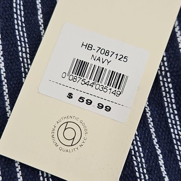 Hudson & Barrow Navy Blue Textured Shorts Men's Large 8" Inseam Drawstring NWT - Picture 3 of 13